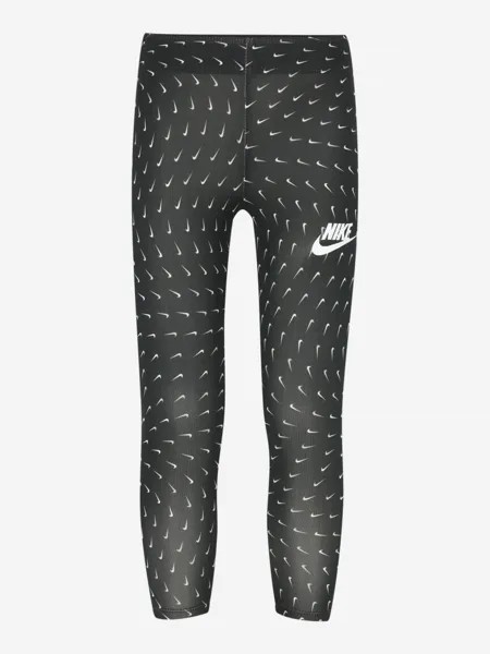 Легинсы для девочек Nike Sport Essentials Aop, Черный