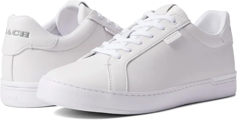 Кроссовки Lowline Leather Low Top COACH, цвет Optic White