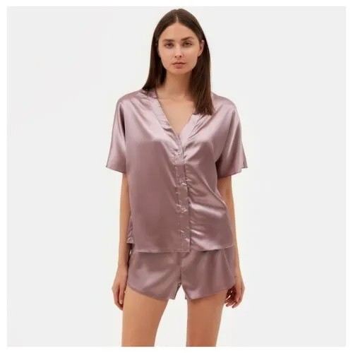 Пижама  Minaku, размер 48, бежевый, фиолетовый
