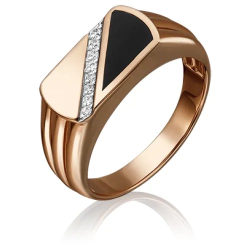 PLATINA jewelry Мужское золотое кольцо с фианитами 01-4541-00-401-1110-25, размер 18