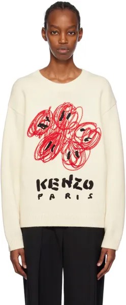 Университетский свитер Off-White с рисунком Парижа Kenzo