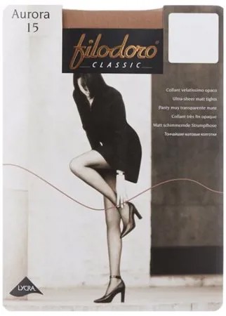 Колготки Filodoro Classic Aurora 15 den, размер 5-XL, playa (бежевый)