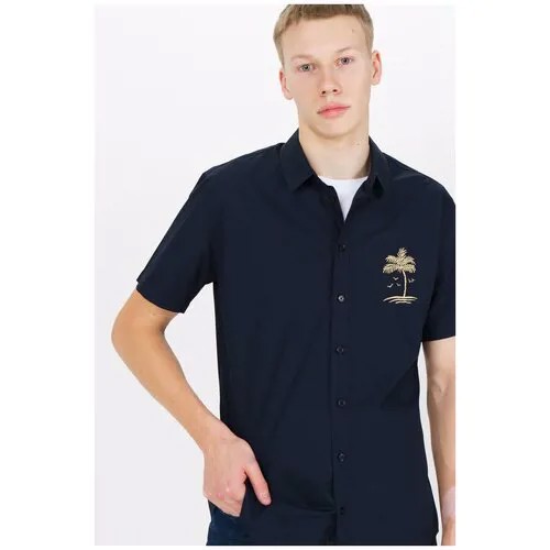 Рубашка с коротким рукавом Tom Farr T M7005.67 (804-1-coll) Синий 46