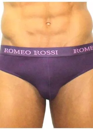 Romeo Rossi Трусы брифы с низкой посадкой, размер 2XL, баклажановый