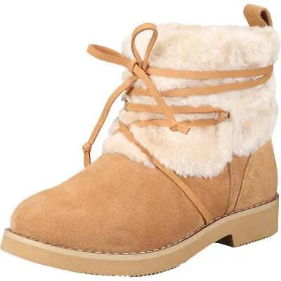 Style - Co. Женские кожаные однотонные зимние ботинки Zijune на шнуровке Обувь BHFO 2053