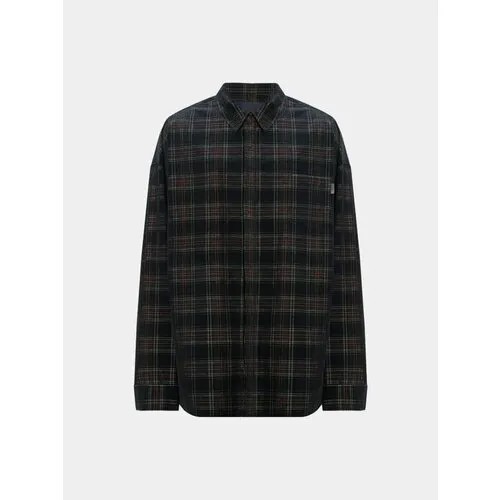 Рубашка JUUN.J, Check-Pattern Cotton Shirt, размер M, синий