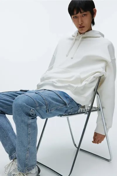 Узкие джинсы-карго H&M, синий
