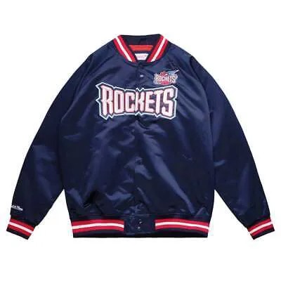 Mitchell - Ness Легкая Атласная Куртка Мужские Синие Пальто Куртки Верхняя Одежда STJKM