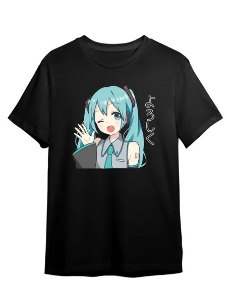 Футболка унисекс СувенирShop Мику Хатсуне/Вокалоиды/Vocaloid 3 черная 4XL