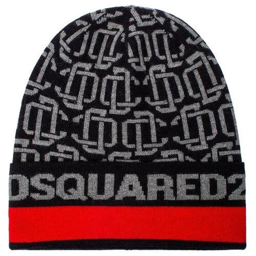 Шапка DSQUARED2, демисезон/зима, шерсть, утепленная, размер UNI, красный