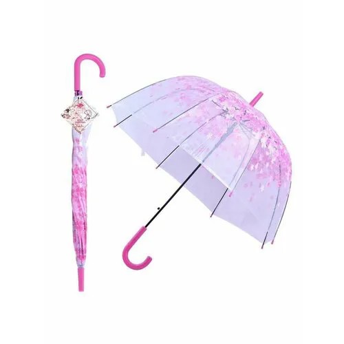 Зонт-трость Мультидом, розовый