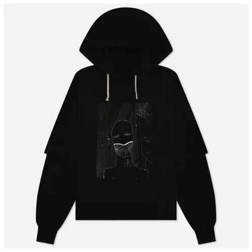 Мужская толстовка Rick Owens DRKSHDW Strobe Tootface Hustler Hoodie чёрный , Размер S