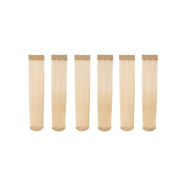 Женские мягкие чулки MUJI, 3 пары чулок 17D (до колена), носки, женские носки цвета кожи, бежевый
