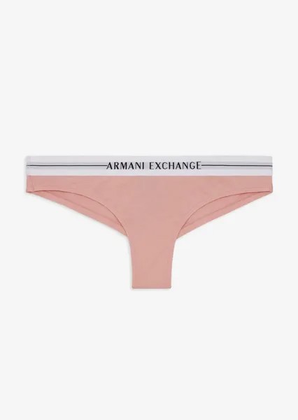 Трусы-брифы из эластичного хлопка с логотипом Icon Armani Exchange, розовый