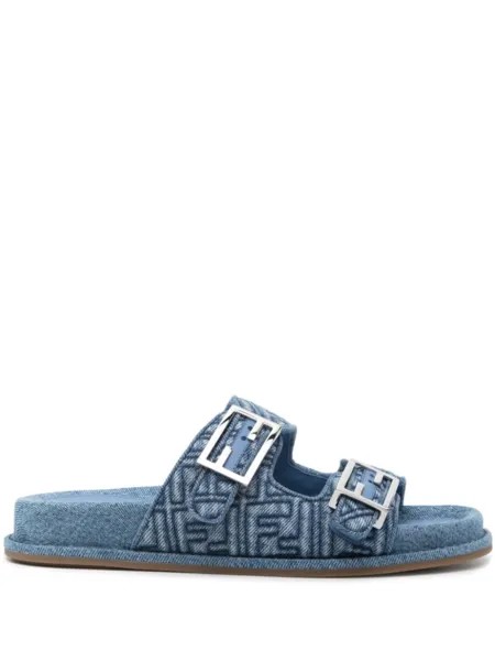 FENDI джинсовые сандалии Feel, синий