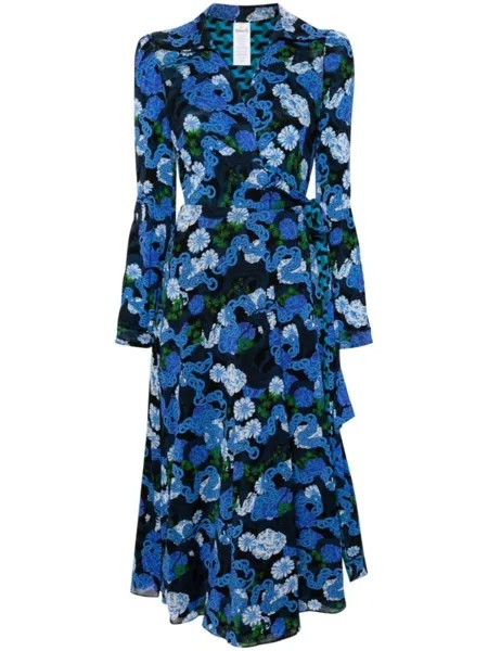 Diane Von Furstenberg двустороннее платье Phoenix с запахом, синий