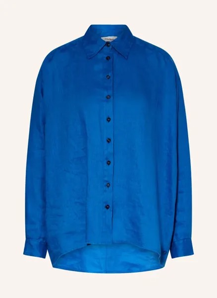 Льняная блузка-рубашка Ottod'Ame, синий