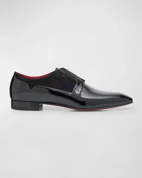 Мужские лакированные туфли дерби Chickito Christian Louboutin, цвет Black/Lin Loubi