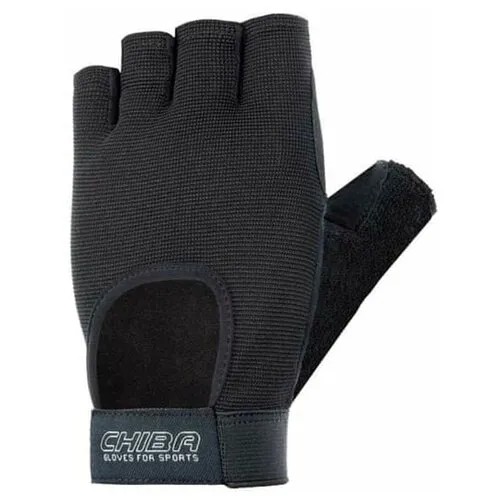 Спортивные перчатки CHIBA Fit унисекс черные 40416 размер S