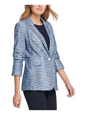 Женский деловой пиджак в синюю полоску DKNY 6