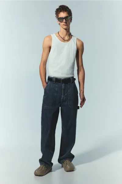Мешковатые джинсы carpenter H&M, синий