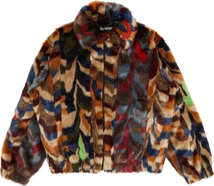 Куртка Supreme Multicolor Faux Fur Bomber Jacket 'Multicolor', разноцветный