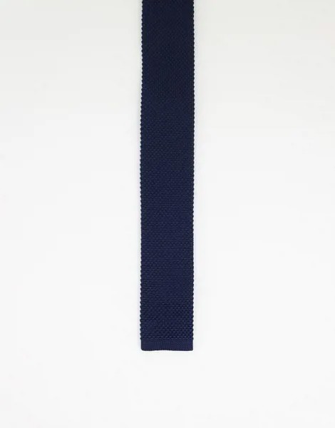 Темно-синий вязаный галстук Gianni Feraud