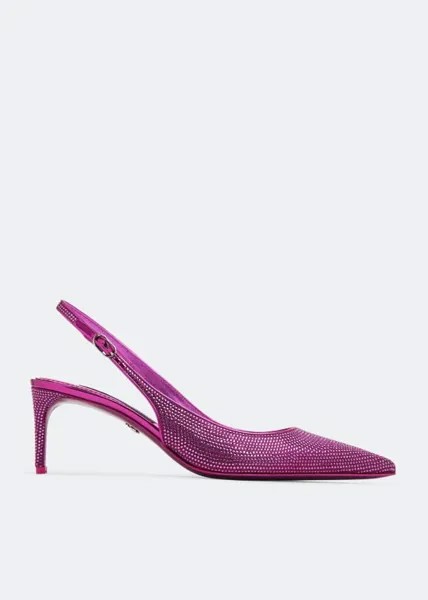 Туфли Dolce&Gabbana Embellished Slingback, розовый