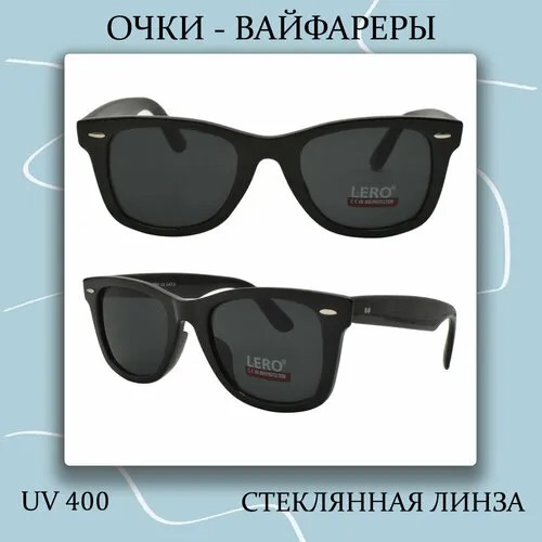 Солнцезащитные очки LERO, вайфареры, оправа: пластик, с защитой от УФ, черный