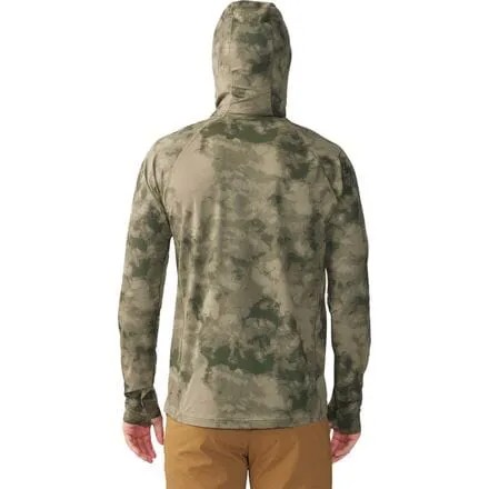 Толстовка Mountain Stretch мужская Mountain Hardwear, цвет Stone Green Ice Dye Print