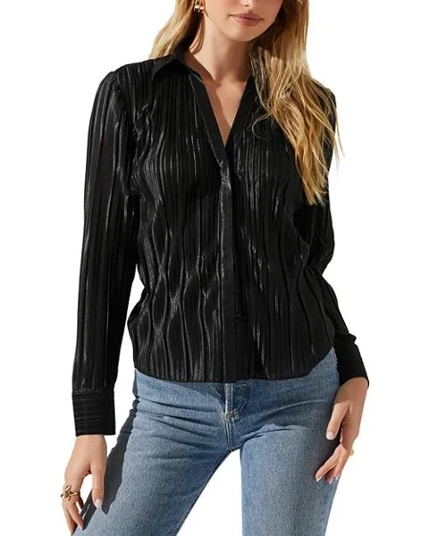 Блузка Laurel со складками ASTR the Label, цвет Black