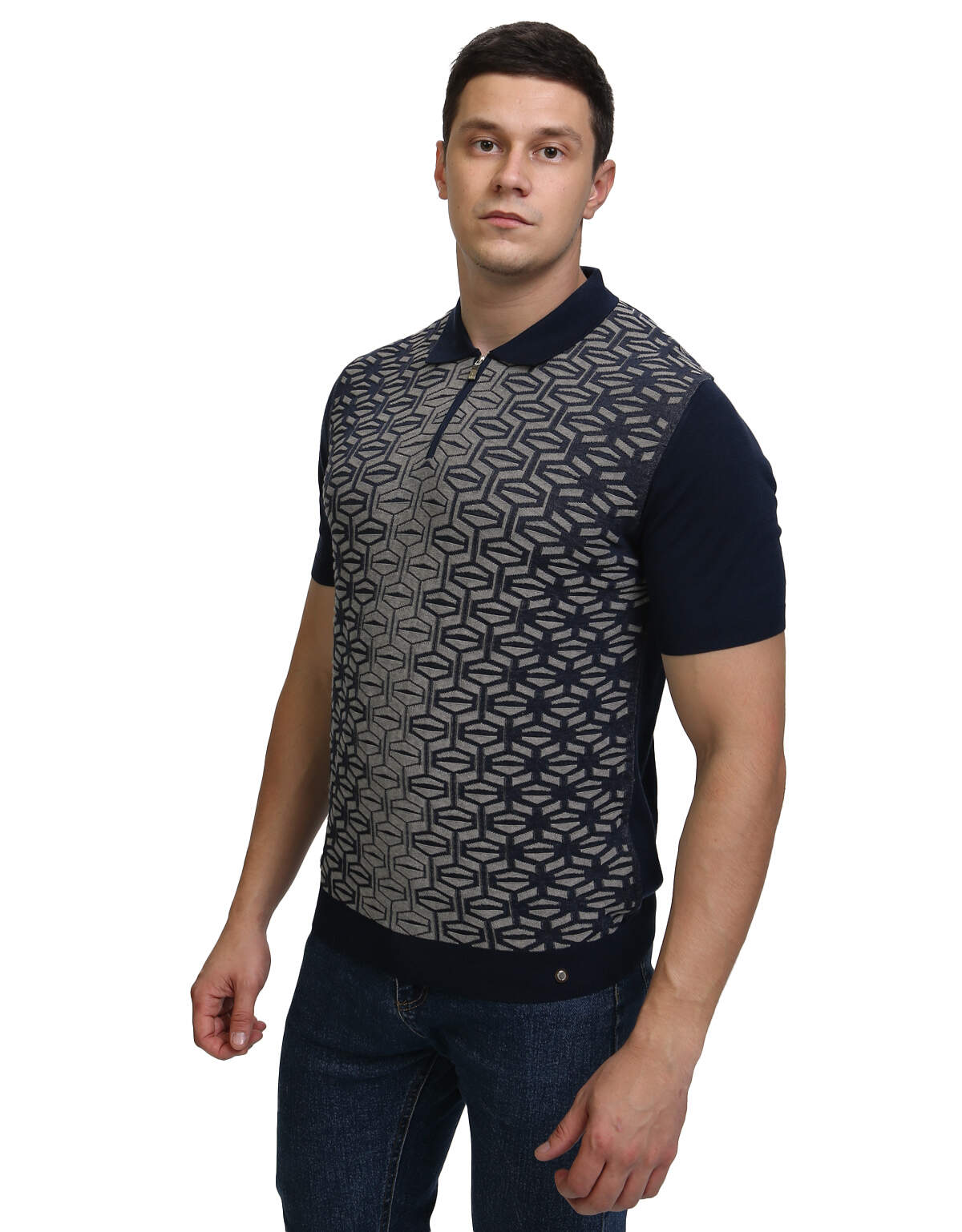 Футболка-поло мужская Gratude 426-21-20 синяя 2XL