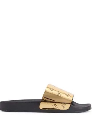 Giuseppe Zanotti шлепанцы Brett с логотипом