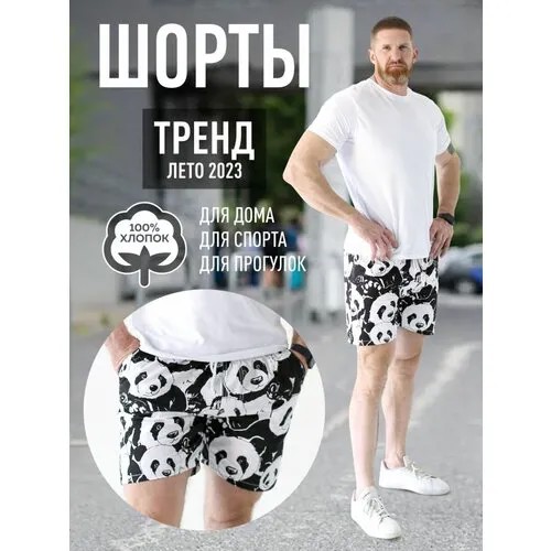 Беговые шорты AKAYO, размер 52, черный, белый
