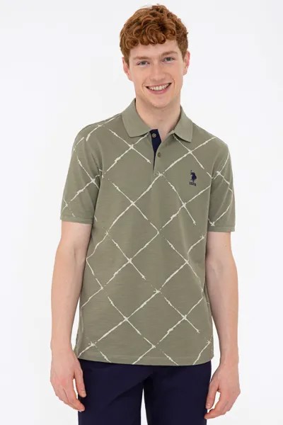 Футболка-поло мужская G081SZ0110JAYLEN U.S. POLO Assn. хаки XS