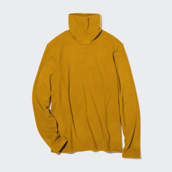 Женский пуловер HEATTECH с двумя лацканами, желтый