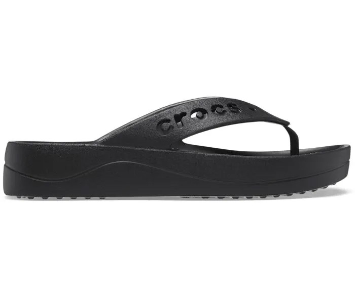 Сланцы Crocs Baya Platform Flip, черный
