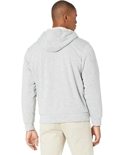 Худи U.S. POLO ASSN. Full Zip Fleece Sherpa Lined Hoodie, цвет Light Heather Grey