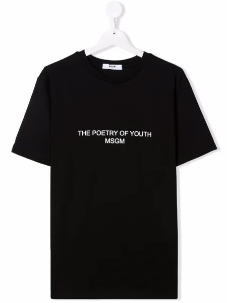 MSGM Kids футболка с логотипом
