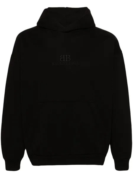 Balenciaga худи с вышитым логотипом, черный