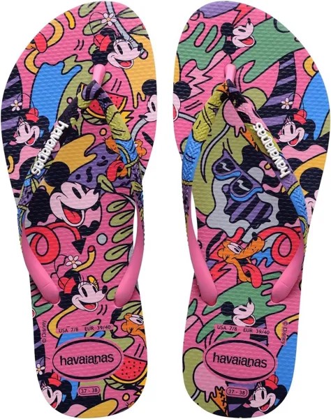 Шлепанцы Slim Disney Stylish Flip Flop Sandal Havaianas, цвет Pink Lemonade