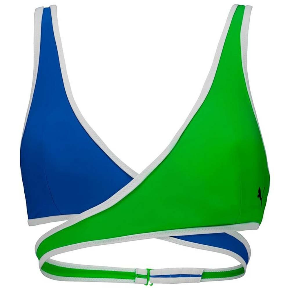 Топ бикини Puma Contour Plunge, зеленый