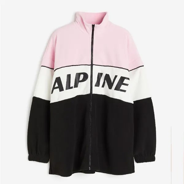 Толстовка H&M Fleece Alpine, светло-розовый