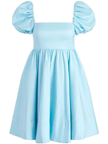 Alice + olivia платье мини Sharilyn с объемными рукавами, синий
