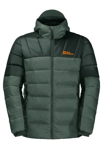 Пуховик NEBELHORN HOODY M Jack Wolfskin, цвет hedge green