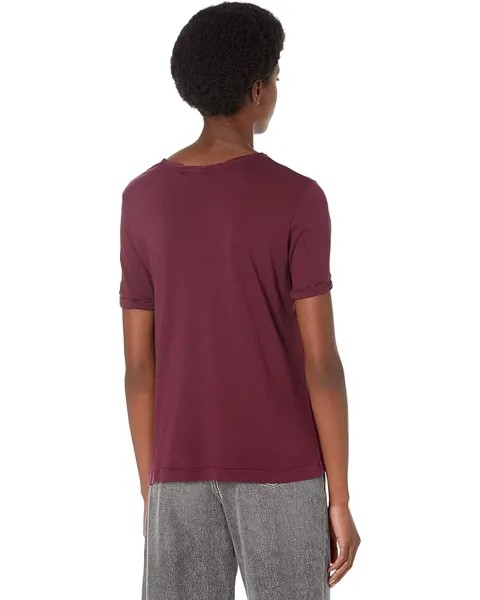 Футболка Michael Stars Sloan Rolled Sleeve Crew Neck Tee, цвет Plum