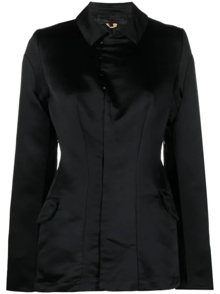 Comme Des Garçons Comme Des Garçons атласная куртка со вставкой-корсетом, черный