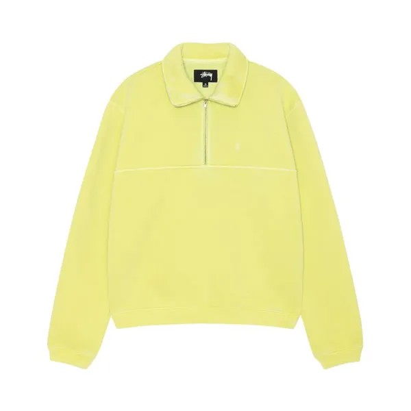 Свитер Stussy Fleece Zip Mock Neck Sweater, цвет Lime