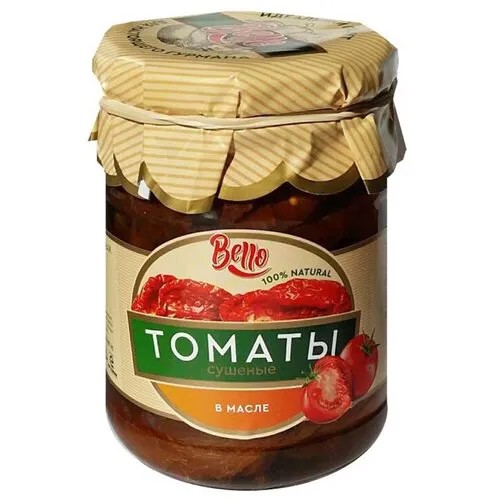 Томаты сушеные в масле Bello стеклянная банка 240 г
