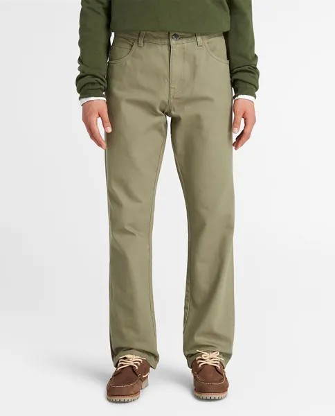 Мужские брюки с 5 карманами классического покроя зеленого цвета Timberland, зеленый